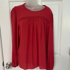 Loft mixed media blouse. Size M.